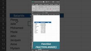 Astuce EXCEL  Connaître La Fonction FRACTIONANNEE [upl. by Ole]