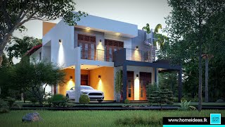 box type house design 2 story  house plan sri lanka  box type home design sri lanka  4 bedroom [upl. by Thorlie]