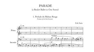 Erik Satie 1916 Parade 4hand piano [upl. by Angy494]