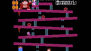 Donkey Kong NES  Dropping the Hammer glitch [upl. by Arretahs]