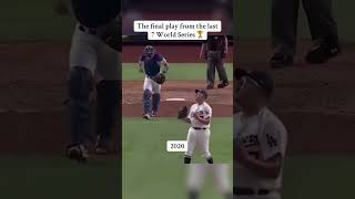 The final play from the last 7 World Series 🏆 shorts [upl. by Limber]