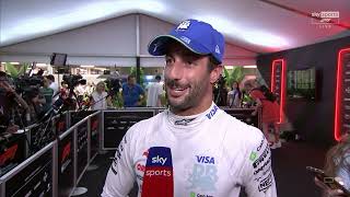 Daniel Ricciardo postqualifying interview Singapore GP 2024 Qualifying [upl. by Nogem407]