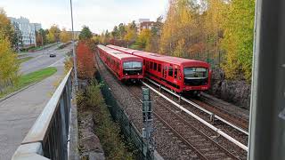 Helsinki Metro Trains  Autumn in Helsinki Finland  Train Spotting in Helsinki [upl. by Madox998]