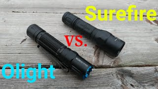 Surefire g2x pro6px Pro vs Olight M2R Pro [upl. by Hedwig]