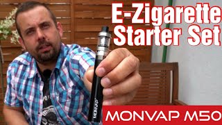 E Zigarette Set MONVAP M50 ohne Nikotin  50 Watt 2ml Tank 1500mAh Akku  umfangreiches Zubehör [upl. by Shafer]