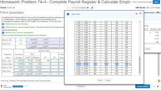 Problem 7A4 Complete a Payroll Register amp Calculate Employer Payroll Taxes [upl. by Eugatnom]