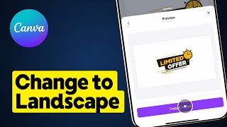 How to Change to Landscape on Canva Mobile [upl. by Polash]