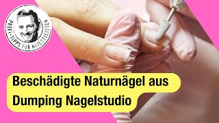 Kaputte Nägel aus dem Dumping Nagelstudio Wie rettet man beschädigte Naturnägel mit Acrylgel [upl. by Gassman]