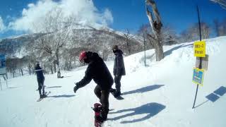 SKIING JAPAN NISEKO GRAND HIRAFU Gondola Ride And Run [upl. by Bonina]