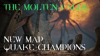 The Molten Falls – NEW  map for Quake Champions gameplay [upl. by Nolahp]