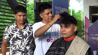 Managua barberos exhiben su talento en el arte de cortar cabello [upl. by Agni]