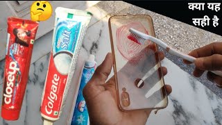 How to Clean Yellownewss of Transport mobile cover in colgate  clean cover at Home [upl. by Seuqirdor]