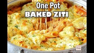 ONE POT Baked Ziti with Ricotta [upl. by Colburn52]