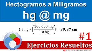 Hectogramos a Miligramos hg a mg [upl. by Aiyekal392]