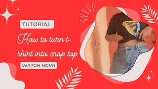 How to style Tshirt into crop top 5 different ways without cutting [upl. by Rhiamon685]