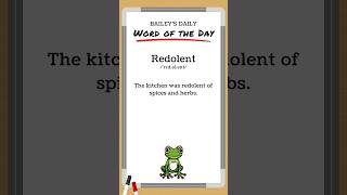 BD Word of the Day  Redolent [upl. by Azriel]