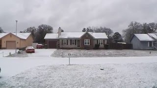 Fayetteville NC Snow  January 23 2016  832am [upl. by Niatsirt]