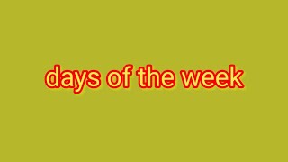 Days of the Week  Sunday Monday  Days Name For Kids  Learning videos  totto kidoos [upl. by Anirazc]