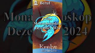 Krebs BERUF 👷‍♀️ Horoskop Dezember 2024 [upl. by Yreved]