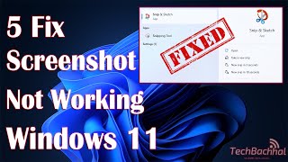 Screenshot Not Working Windows 11  5 Fix [upl. by Ahseet402]