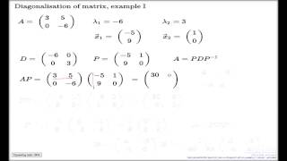 Diagonalisation of matrix example I [upl. by Elihu508]