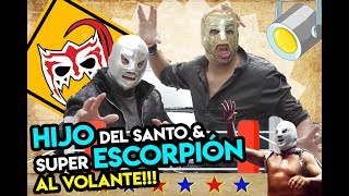 Hijo del SANTO amp Súper Escorpión al volante la leyenda y el enmascarado de plata [upl. by Ott]