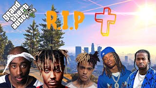 Famous rappers death recreated in GTA 5 XXXTentacion King VON Juice Wrld 2PAC Pop Smoke [upl. by Llekim636]