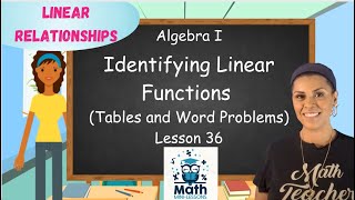 Identifying Linear Functions Tables and Word Problems [upl. by Dorca]