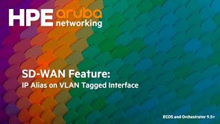 SDWAN Feature IP Alias on VLAN Tagged Interface [upl. by Celesta508]