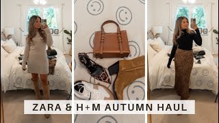 ZARA amp HM FALL HAUL amp TRY ON  SHOES KNITS amp ACCESSORIES [upl. by Tannie]