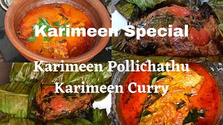 Karimeen Curry  Karimeen Pollichathu  Kerala Pearl Spot Fish Recipe Malayalam  Karimeen Fry [upl. by Noramac]