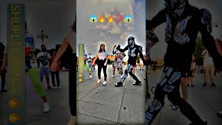 Tuzelity 😎 Shuffle Walking Dance 🔥🔥💯 NEON MODE challenge 😱😱 dance 2024 ytshort youtube video [upl. by Magnien]