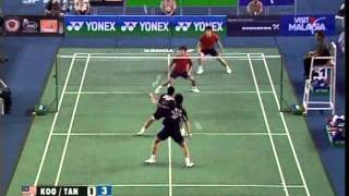 asia championship 2008 Jae Sung Jung 2 Yong Dae Lee vs Kien Keat Koo 3 Boon Heong Tan Asia Championship 2008 Semi Final1 [upl. by Gnagflow]