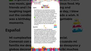 🎉 Lectura en Inglés My Birthday  Mejora tu Comprensión con Historias Cortas en Inglés 📚 [upl. by Nonnaer]