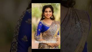 Embroidered Blue Silk Saree Elegant Occasion Wear saree fashion [upl. by Daus]