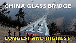 🇨🇳 CHINA GIANT GLASS BRIDGE  ZHANGJIAJIE LONGEST AND HIGHEST GLASS BRIDGE IN THE WORLD [upl. by Cantu324]