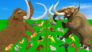 ARBS Prehistoric Mammals vs ARK Prehistoric Animals vs Mammoth Animal Revolt Battle Simulator [upl. by Kordula]