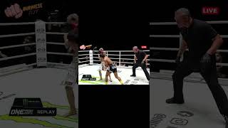 Thant Zin Knock Down Punch shorts onechampionship kickboxing [upl. by Essy]