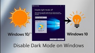 How to Easily Disable Dark Mode on Windows 1011 [upl. by Aleen]