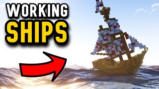 WORKING SHIPS Minecraft Mod Showcase  Eureka Ships [upl. by Gnal290]