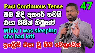 47th Lesson  Past continuous tense ¦¦ How to use past continuous  Bandara Dissanayake [upl. by Anaahs]