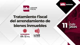 Seminario quotTratamiento fiscal del arrendamiento de bienes inmueblesquot [upl. by Githens]