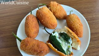 Jalapeño Poppers Recipe by World Cuisine [upl. by Randal]