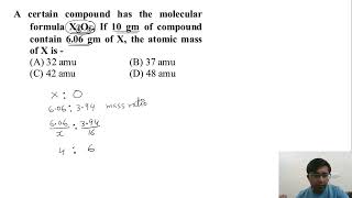 a certain compound has the molecular formula [upl. by Epoh]