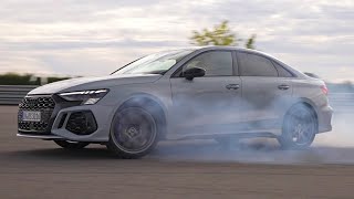 2023 Audi RS3 Sedan Performance Edition  LAUNCH CONTROL amp DRIFTING [upl. by Ahel]