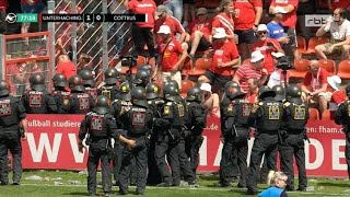 Unterhaching gegen Energie Cottbus Cottbus Fans sorgen für Chaos  Unterhaching Cottbus liga3 [upl. by Carilla]