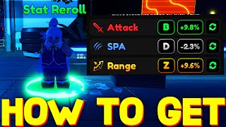 HOW TO GET STAT REROLLS amp REROLL STATS in ANIME VANGUARDS ROBLOX [upl. by Alhsa899]