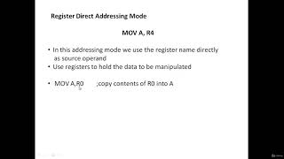 8051 Microcontroller Addressing Modes in 8051 Microcontroller [upl. by Desireah]