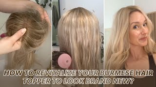 How to Revitalize Your Burmese Hair Topper to Look Brand New  UniWigs [upl. by Ahseikram]