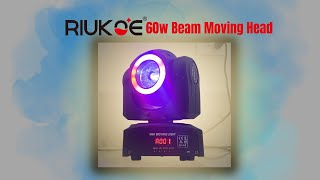 Riukoe 60W Beam Moving Head [upl. by Hsetirp]